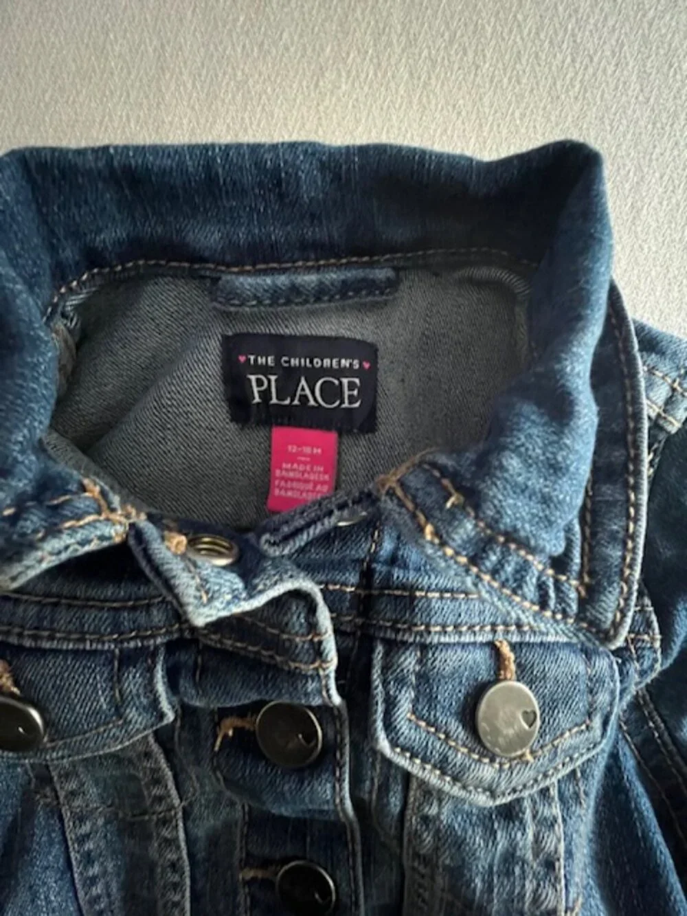 The‎ Children's Place denim jacket trucker-style faded wash